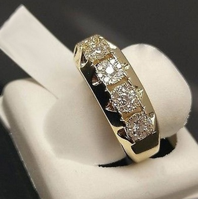 Yellow gold hot sale pinky ring