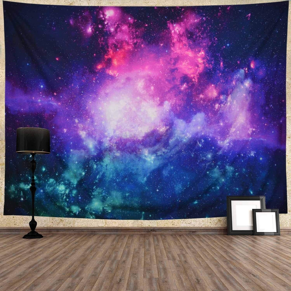 Galaxy Tapestry Purple Starry Night Tapestry 3D Cosmic Space Tapestry