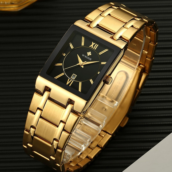 Gold black watch