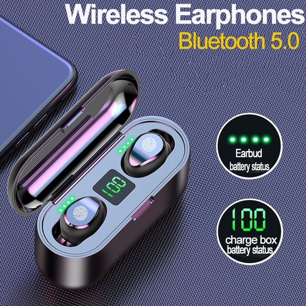 Wireless Earphone V5.0 F9 Wireless Headphone LED Display with 2000mAh Power  Bank Headset with Microphone Fones De Ouvido Kopfhörer Auriculares  Écouteurs Auricolari Cuffie (single Call) | Wish