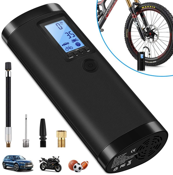 Electric Air Pressure Inflator For Car Bicycle Tire Pump Rechargeable Automatic