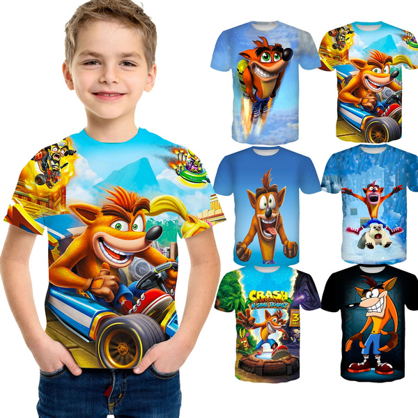 crash bandicoot t shirt kids