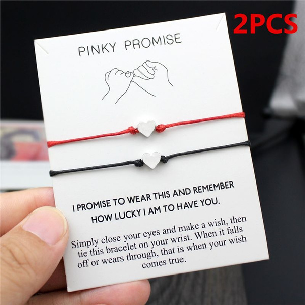 2x Pinky Promise Bracelets Friendship Couple Matching Bracelet Luminous  Gift | Fruugo AE