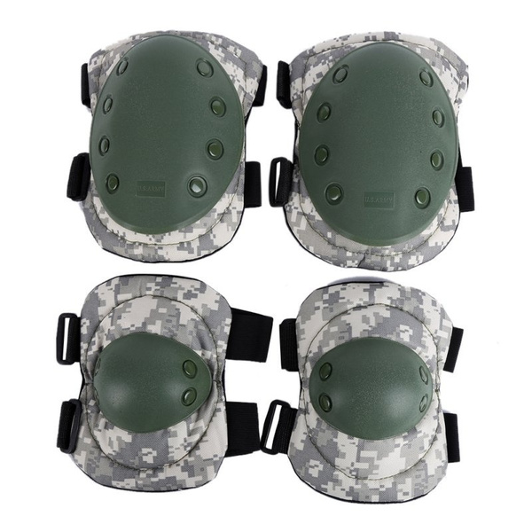 Knee Elbow Protectors Tactical Combat Protective Pads Gear Sports 4 Pcs/lot