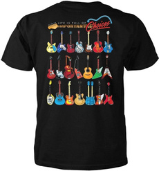 Tops & T-Shirts, Cotton T Shirt, summer t-shirts, Guitars