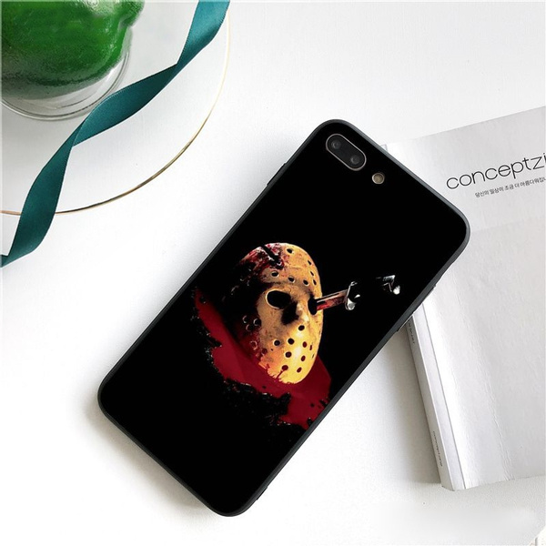 Horror Movie Friday The 13th Jason Voorhees Pattern Phone Case for IPhone  5s 6 6S 7 7 Plus X XR XS MAX Samsung S3 S4 S5 S6 S7 S8 S9 Note8 9 PLUS NOTE