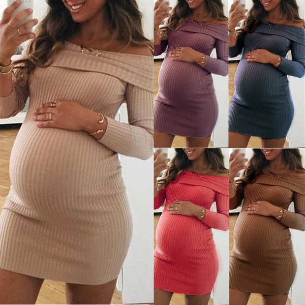 Plus size hotsell winter maternity dresses