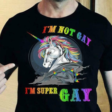 Fashion, imnotgayimsupergay, Cotton T Shirt, gay