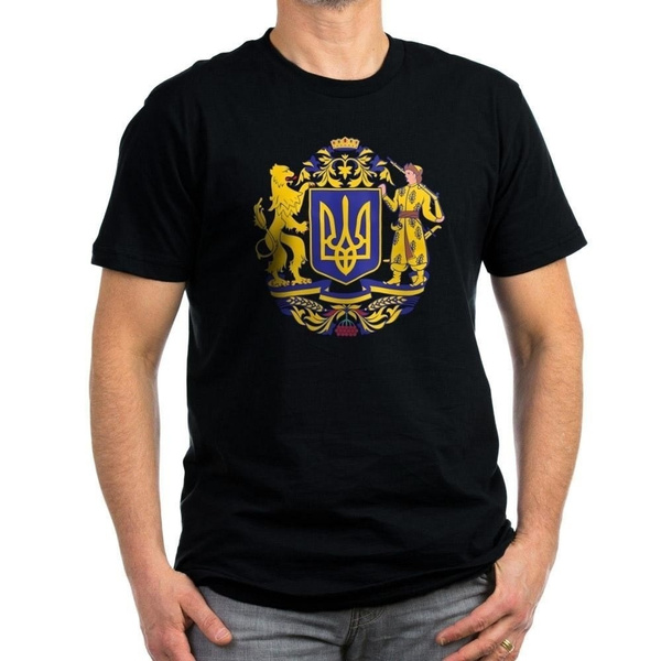 Fashion Cafepress Ukraine Coat Of Arms T-Shirt Men's Fitted T-Shirt ...