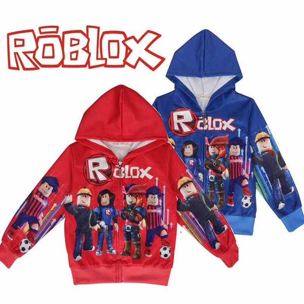 roblox boys cardigan coat sweater sweatshirt zipper hoodies long sleeve hooded top kids clothing fashion casual cotton winte