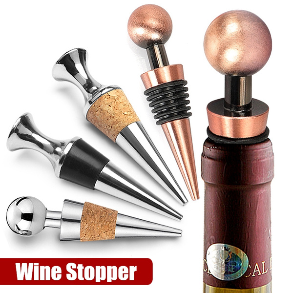 Zinc Alloy Glyptostrobus Wine Stopper Wine Cork Wine Bottles Stopper Decor Tools 