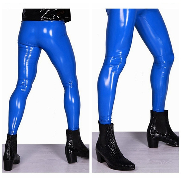 Mens rubber outlet leggings