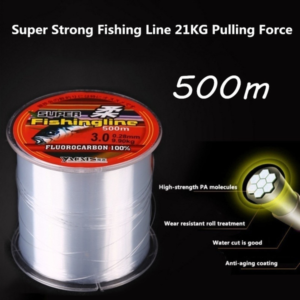 100M/200M/300M/500M Strong Nylon Transparent Fluorocarbon Tackle Line Super  High Strength Sea Bream Fishing Line