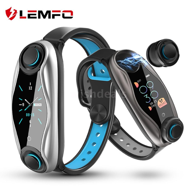 LEMFO LT04 Fitness Bracelet Wireless Bluetooth Earphone 2 In 1 Bluetooth 5.0 Chip Waterproof Sport Smart Watch