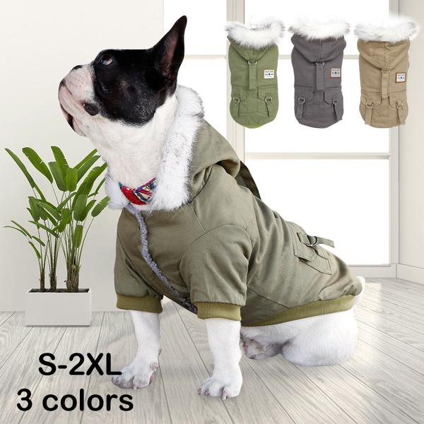 Winter Dog Clothes Warm Outfit For Small Dogs French Bulldog Pug Dogs Cloth Coat 