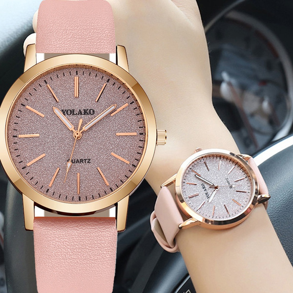 Women's watches discount with leather bands