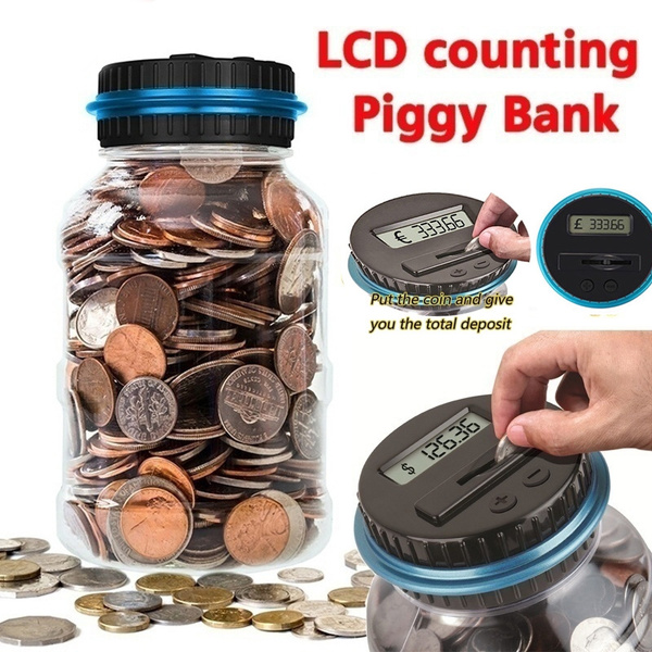 Electronic Digital LCD Screen Piggy Automatic Count Digital Piggy