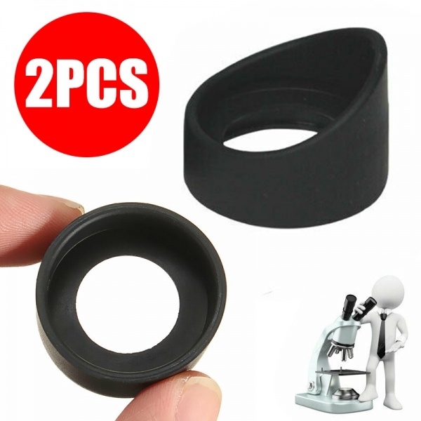 2pcs Rubber Eye Guards Binocular Microscope Eyepiece Rubber Eye Cups
