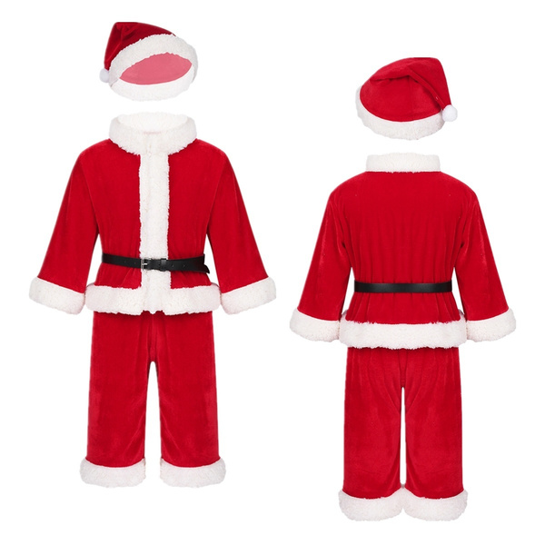 Baby Boys Christmas Santa Claus Costume Pajama Theme Party Fancy ...