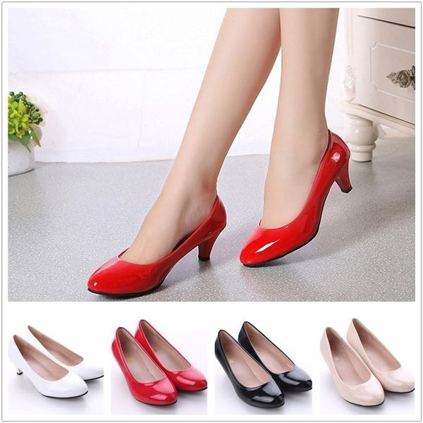 Metal Chain Buckle Mules Summer Women Shoes Woman Slides Solid Leather  Thick High Heels Peep Toe Casual Shoes Slippers Female - Women's Slippers -  AliExpress