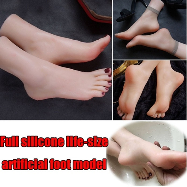 Girl Size Full Silicone Foot Model Feet 