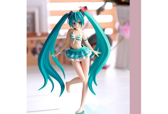 NEW Character Vocal Series 01 Hatsune Miku Swimsuit Ver 1/12Scale Pvc Figure /B1
