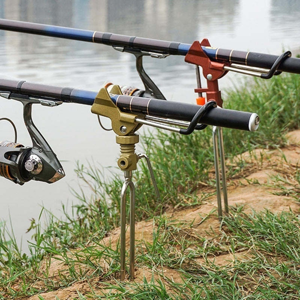 BU_ Lightweight Fish Rod Pole Ground Holder Stand Support Fishing Equipment Char 