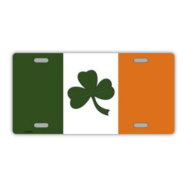 Inga New Sign license plate metal vanity cover irish flag ireland 6x12 inches License Plate Sign 