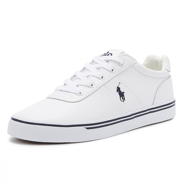 ralph lauren hanford leather trainers white