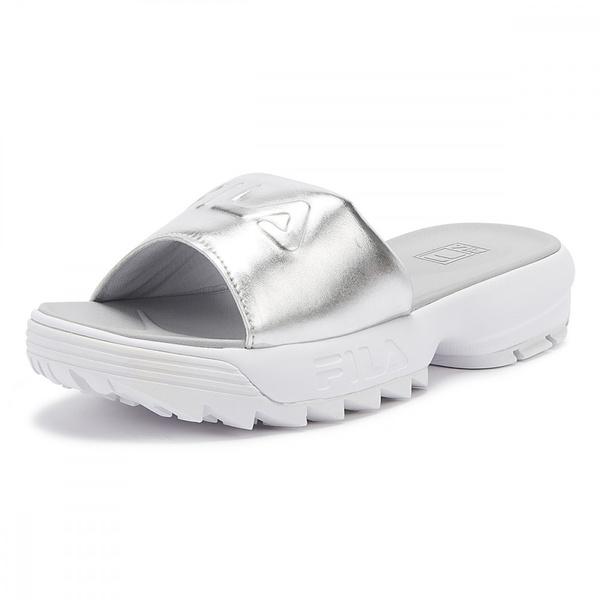 Fila store sandals silver