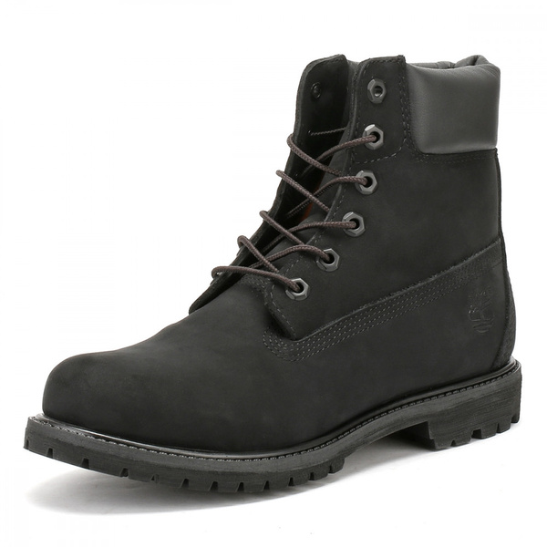 timberland womens 6 inch premium black nubuck leather boots