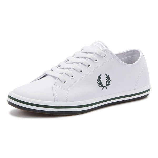 fred perry mens white leather trainers