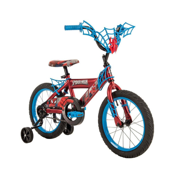 16 spiderman bike discount with training wheels