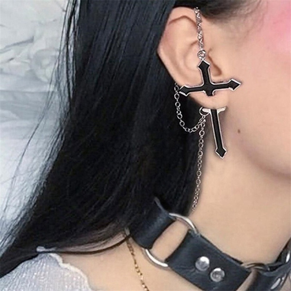 Wish cross store earrings