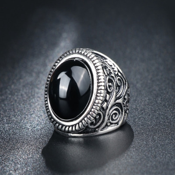 Black shop moonstone ring