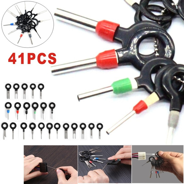 41PCS Wire Terminal Removal Tool Car Electrical Wiring Crimp Connector Pin Kit 