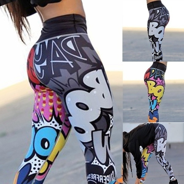 Womens Fashion 3D Printed Yoga Pants Leggings Sport GYM Running