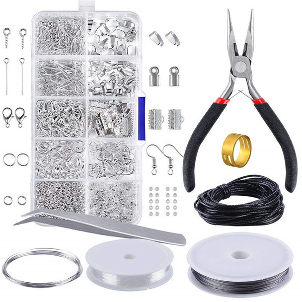 10 Grids Metal Jewelry Making Kit DIY Necklace Materials Repair Tool