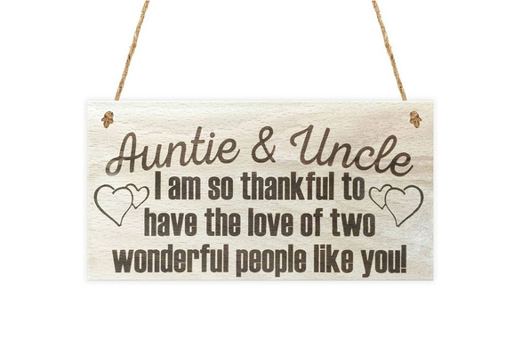 aunt and uncle plaque