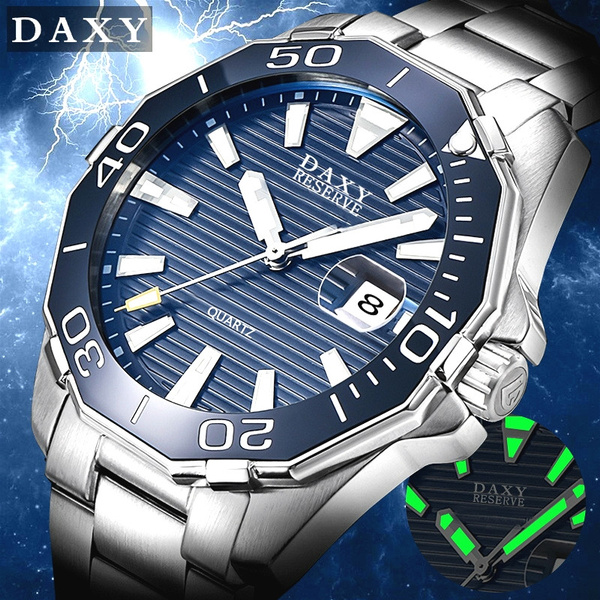 2019 De luxe De La Mode Hommes Montres Quartz Full Steel tanche Diver Top Marque Vert Montre Bracelet Pour Homme