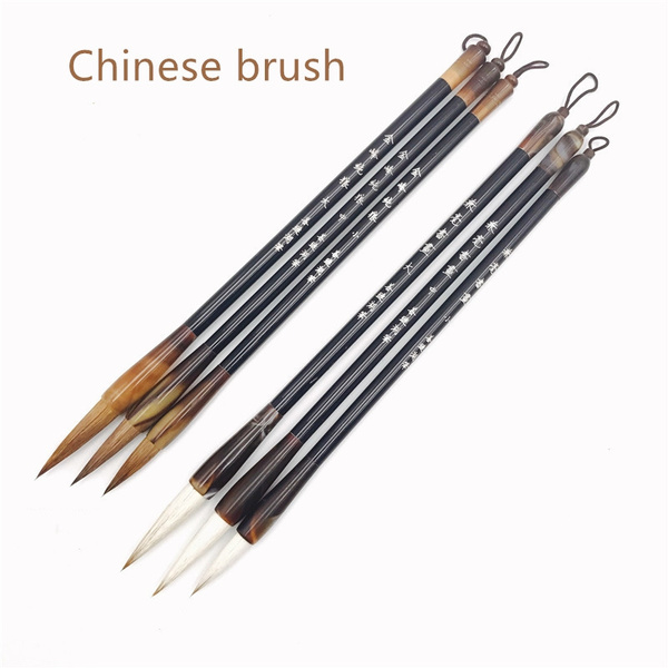6 Chinese Japanese Water Ink Painting Writing Calligraphy Brush Pen Set Art Tool 
