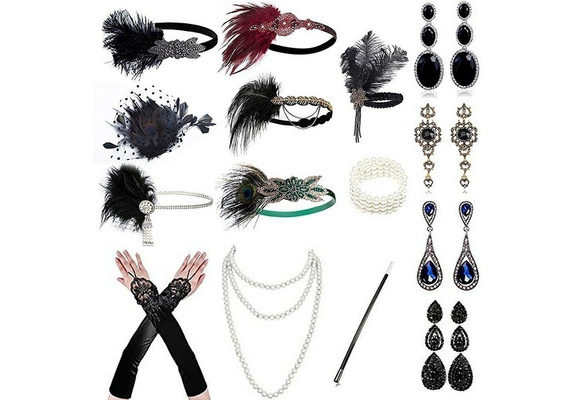 1920s Accessories Set for Women, Flapper Accessory Great Gatsby Costume  Headband Flapper Necklace 20s Gloves(ch) - Yahoo Shopping