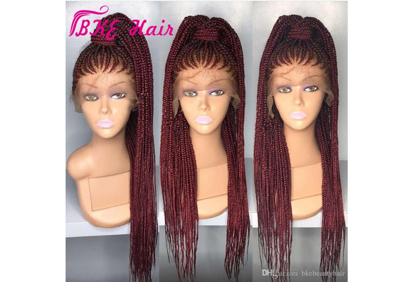 box braids with color in the front