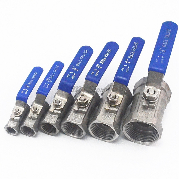 FTVOGUE Stainless Steel SS304 Reduced Port Ball Valve - Female Threaded BSP, 6 Sizes (1/4" To 1-1/2") - For Plumbing & Industrial Use