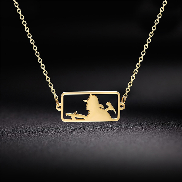 mens firefighter necklace