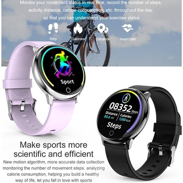 The New Upgrade Q16 Full Round Touch Control Heart Rate Blood Pressure  Physiological Monitor Bracelet Fitness Tracker Smart Watch | Wish