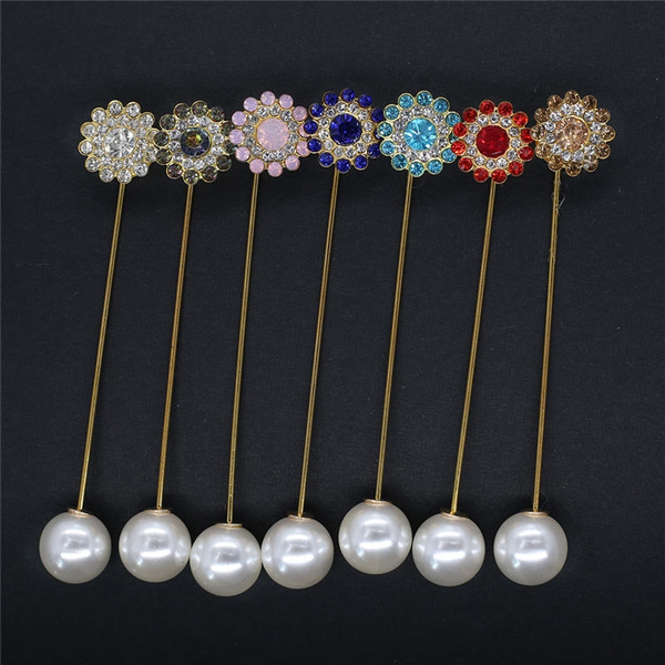 6 Pc/lot Glitter Gold Brooch Pin Jewelry Luxury Christmas Gifts Brooches  for Women With Pearl Pins Enamel Pin Women Accessories Lapel Pin