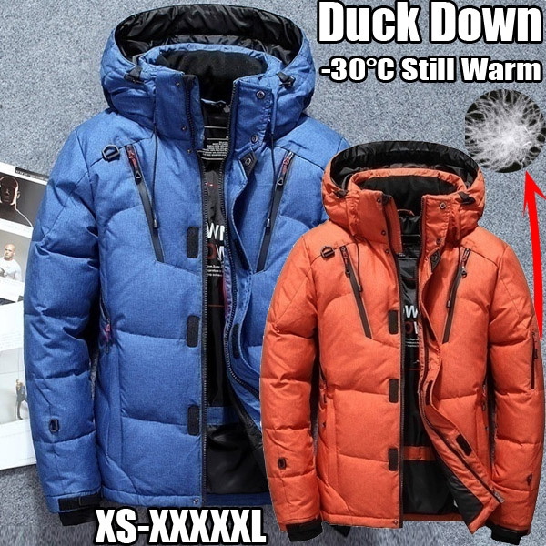 Men's White Duck Jacket, Men's Winter Jacket
