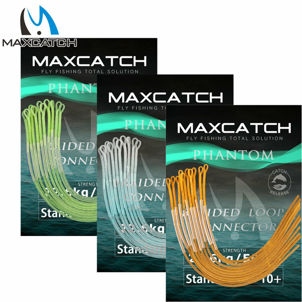 Maxcatch 10PCS 30/50lb Fly Fishing Braided Leader Loop Connectors