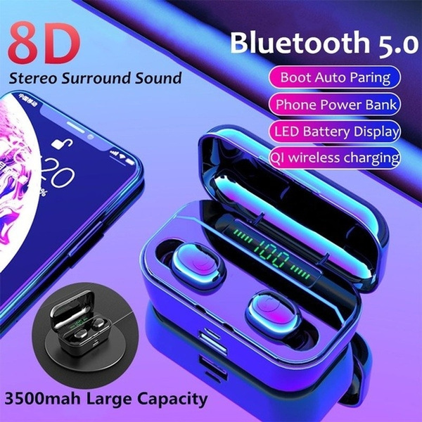 Bluetooth5.0 8D HIFI TWS Bluetooth Earphones CVC8.0 Noise